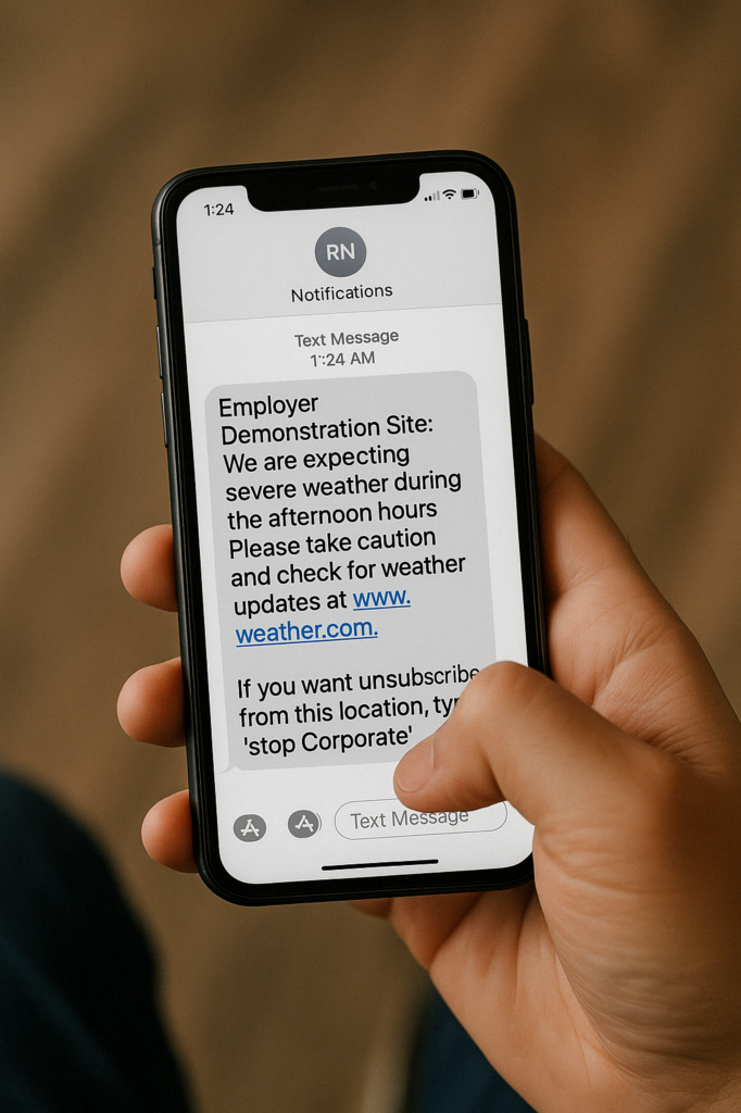 Hand with Mass Reporting Text